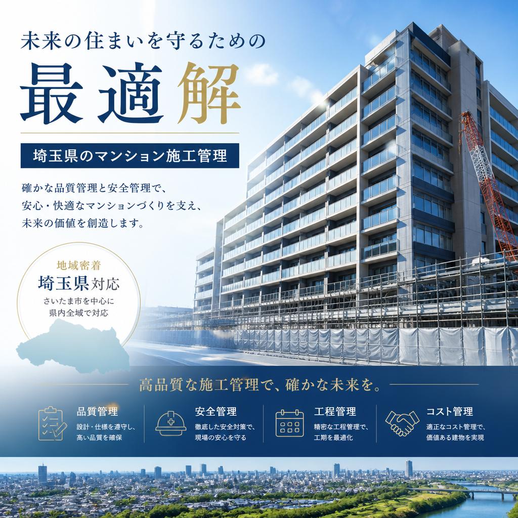 未来の住まいを守るための最適解 - 埼玉県のマンション施工管理