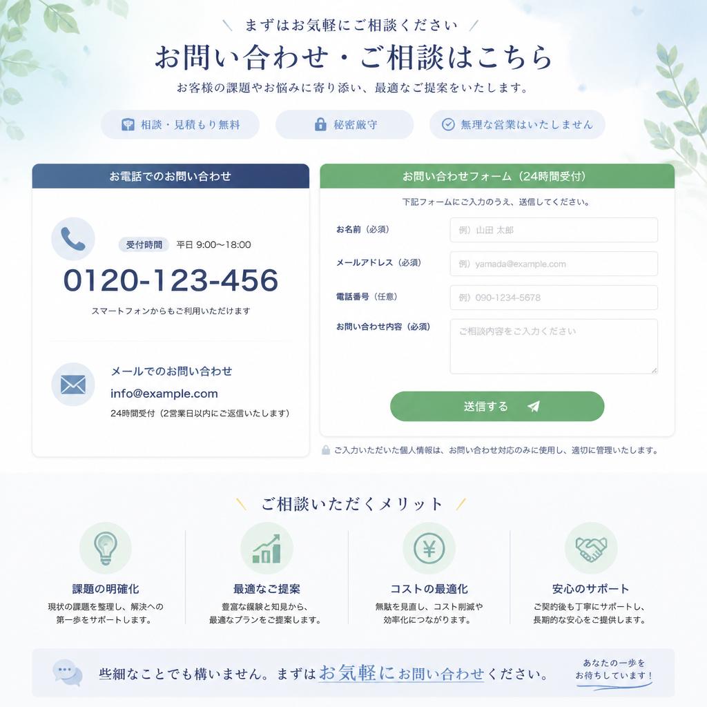 7. お問い合わせ・無料相談のご案内