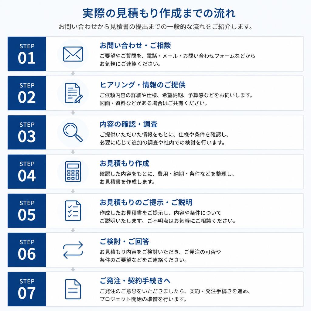 5. 見積もり作成のフロー