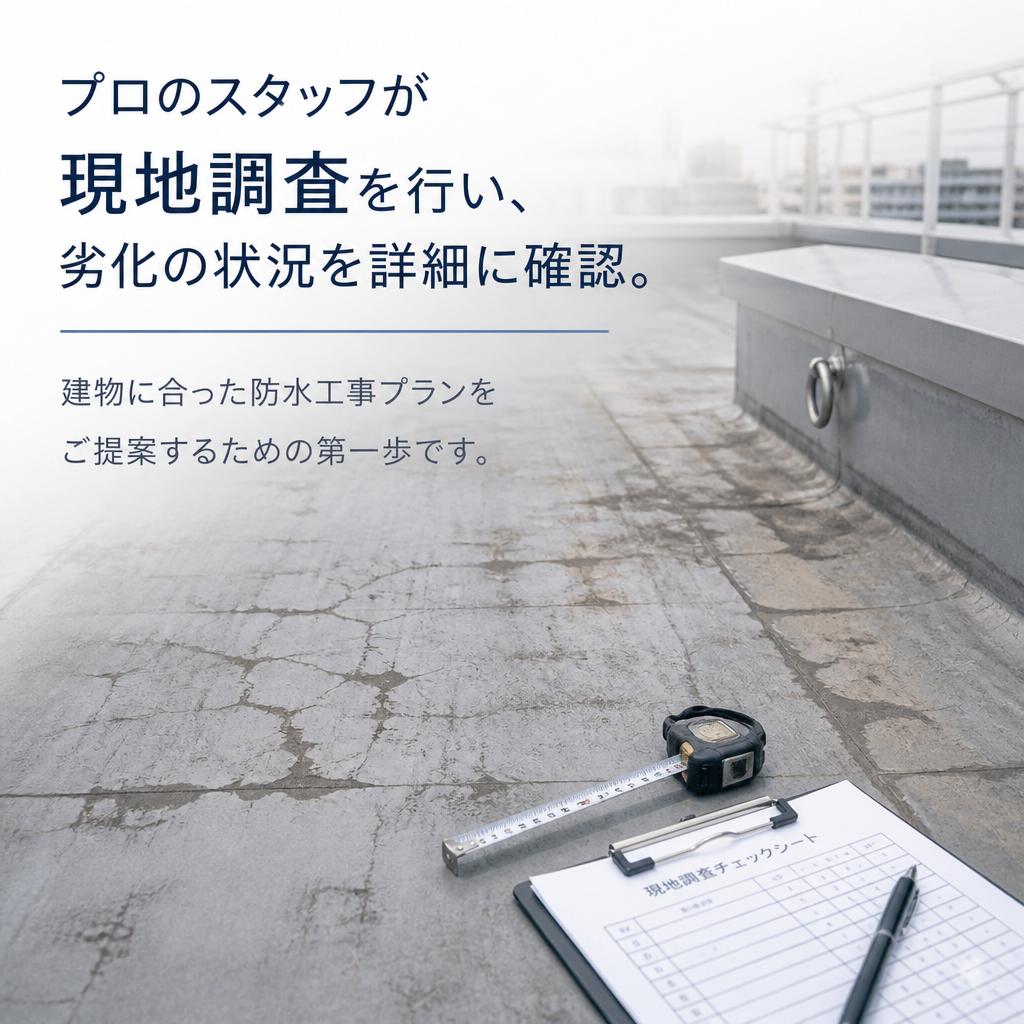 2. 無料の現地調査で状態を正確に把握