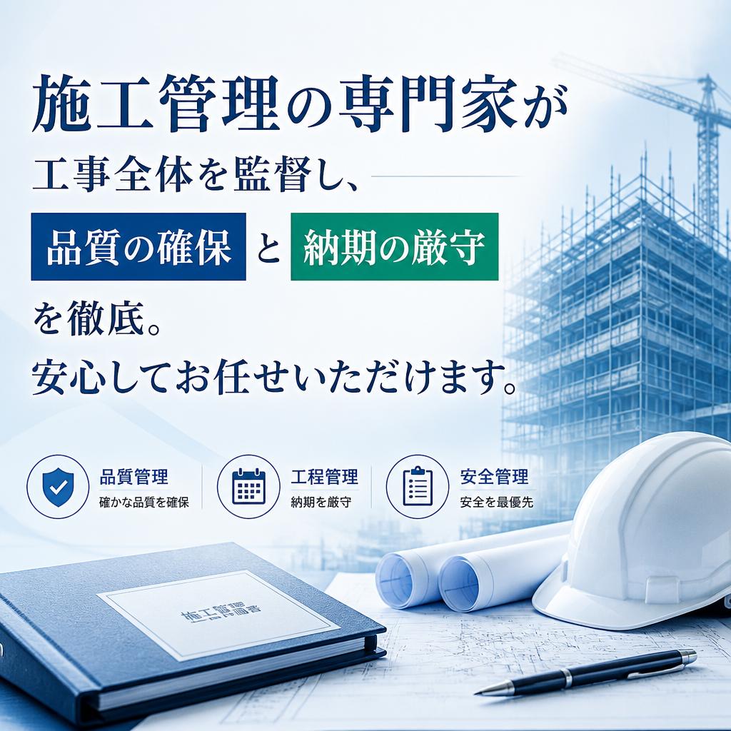 4. 施工管理のプロによる安心の工程管理