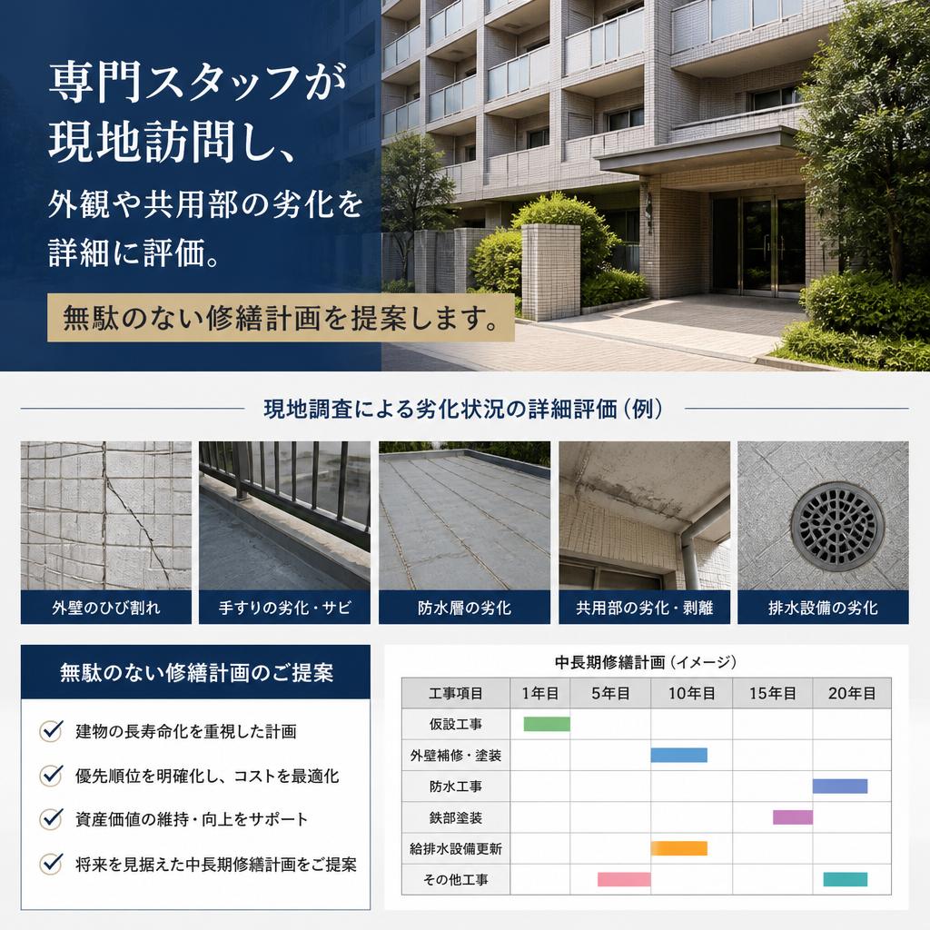 2. 充実した無料建物診断サービス